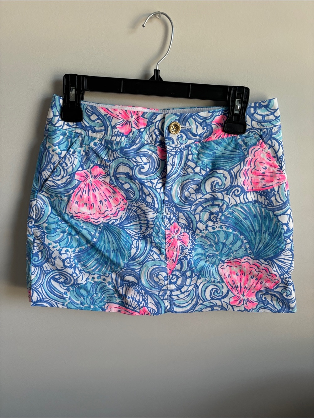 Lilly Pulitzer Pink & Blue Seashell Mini Skirt